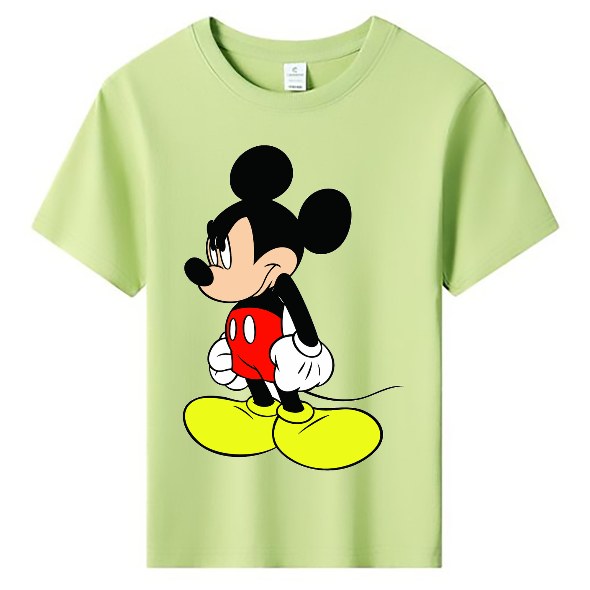 ミッキーマウス Mickey Mouse 綿100％キッズTシャツ（フロントプリント）